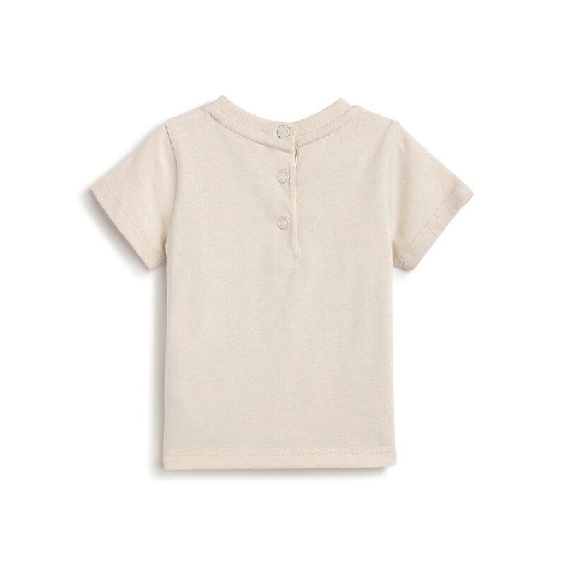 Boys Light Natural Graphic Printed Short Sleeve T-Shirt image number 1